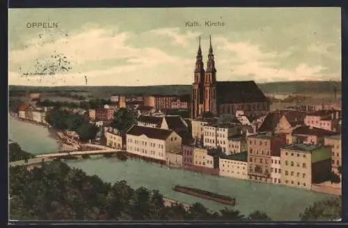 AK Oppeln, Blick auf die Kath. Kirche