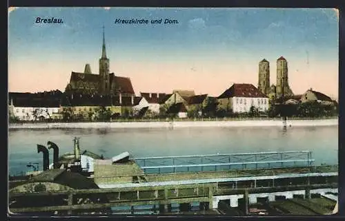 AK Breslau, Kreuzkirche und Dom