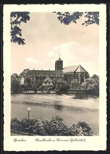 AK Preslau, Sandkirche mit Univers-Bibliothek