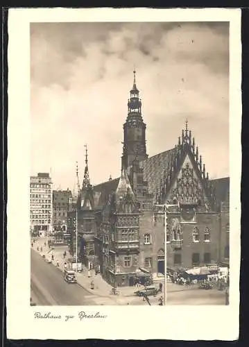 AK Breslau, Totalansicht des Rathauses