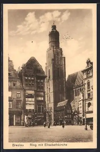 AK Breslau, Ring mit Elisabethkirche