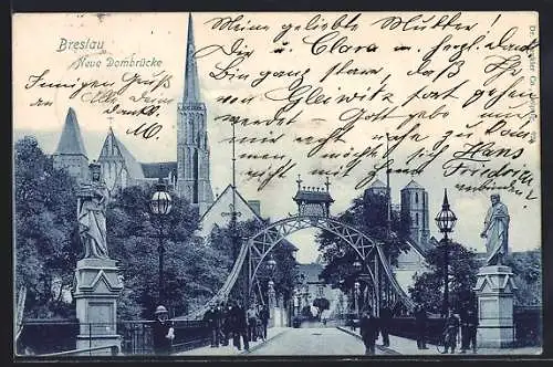 AK Breslau, Neue Dombrücke