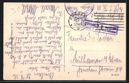 AK Breslau, Schweidnitzer Strasse mit Stadttheater