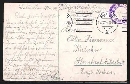 AK Breslau, Dom mit Dampfer Oder