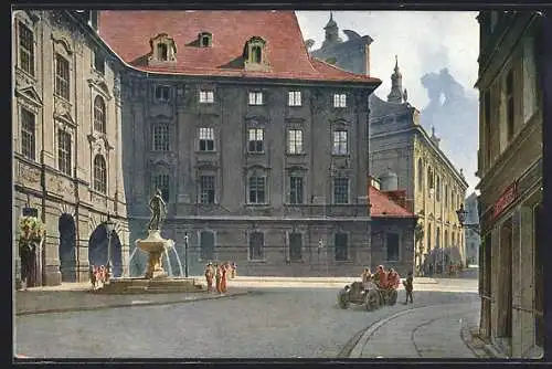 AK Breslau, Universitätsplatz mit Matthiaskirche
