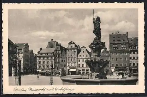 AK Breslau, Neumarkt mit Gabeljürge