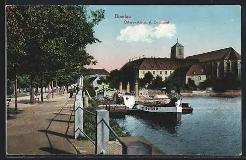 AK Breslau, Oderpartie an der Dominsel