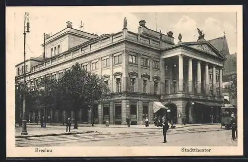 AK Breslau, Blick auf das Stadttheater