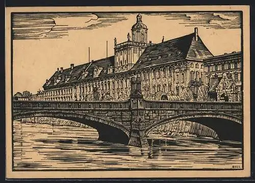 Künstler-AK Breslau, Universität
