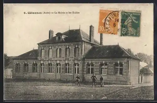 AK Gélannes, La Mairie et les Écoles