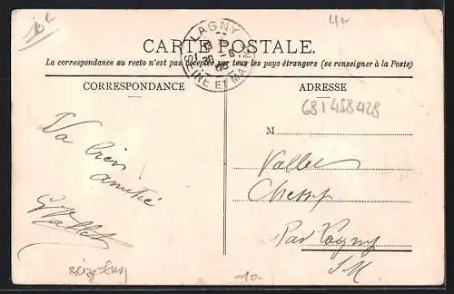 AK Barbuise, Église et route avec enfant en premier plan