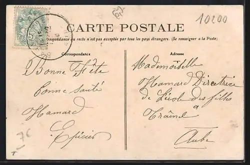 AK Bar-sur-Aube, Le Batard, vue du Pont Douche