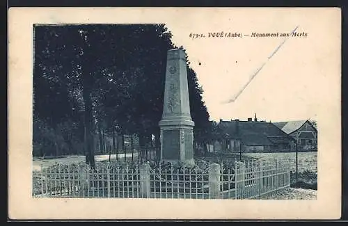 AK Voué, Monument aux Morts
