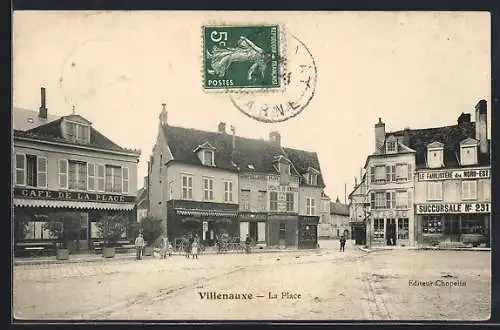 AK Villenauxe, La Place et ses commerces animés