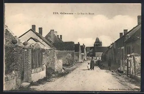 AK Gélannes, La Rue du Musat