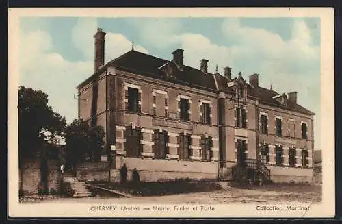 AK Chervéy, Mairie, Écoles et Poste