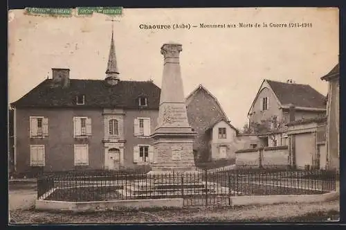 AK Chaource, Monument aux Morts de la Guerre 1914-1918