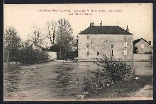 AK Celles-sur-Ource, Une Vue sur l`Ource