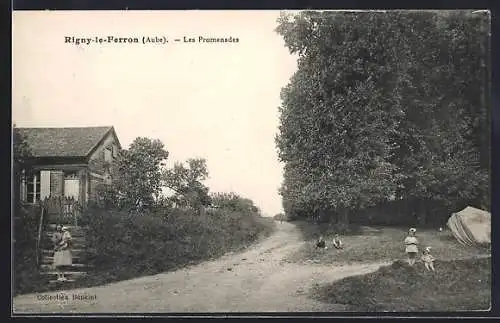 AK Rigny-le-Ferron, Les Promenades