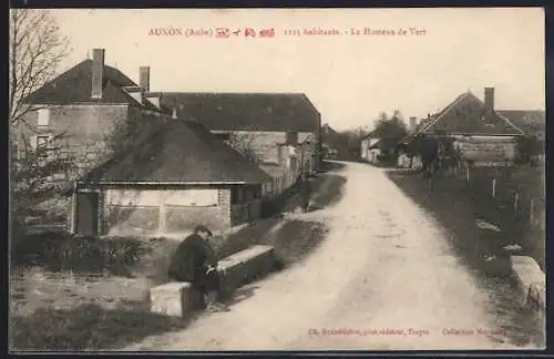AK Auxon, Le Hameau de Vert et le chemin rural