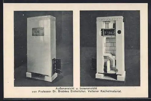 AK Prof. Dr. Brabèes Einheitsofen, Aussen- und Innenansicht