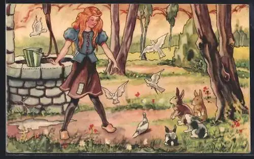 AK Cendrillon / Asschepoester / Aschenputtel, Märchen