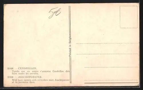 AK Cendrillon / Asschepoester / Aschenputtel, Märchen