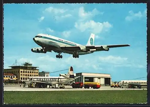 AK Stuttgart, Flughafen, Maschine der Pan American beim Start