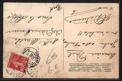 Künstler-Lithographie Jäger auf ihren Pferden bei einer Fuchsjagd