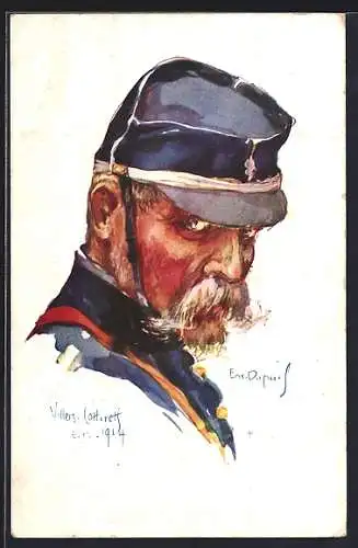 Künstler-AK Em.Dupuis: altgedienter französischer Infanterist