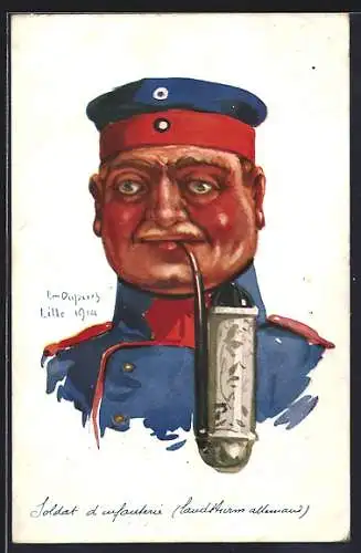 Künstler-AK Em. Dupuis: Soldat der Infanterie, Landsturm