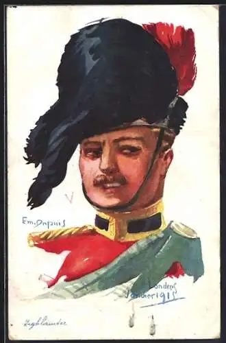 Künstler-AK Em. Dupuis: Portrait eines britischen Soldaten, Nos Alliés