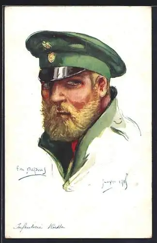 Künstler-AK Em.Dupuis: Infanterie Russe, russischer Infanterist, I. Weltkrieg