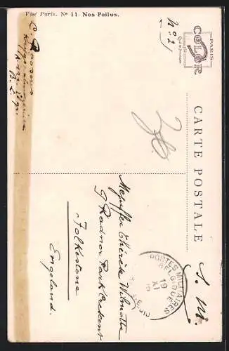 Künstler-AK Em.Dupuis: schwarzer Soldat m. Zigarette