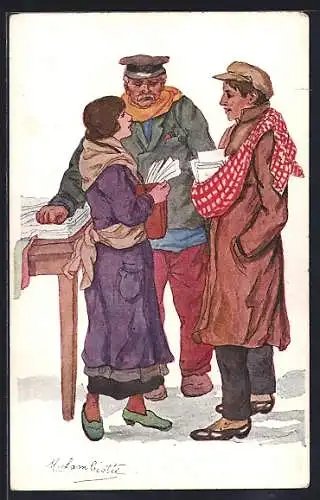 AK Bruxelles, Types vus Hiver 1914-1915