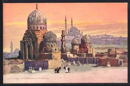 Künstler-AK Le Caire, Tombeaux des Mameluks
