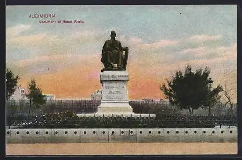 AK Alexandria, Monument of Nubar Pacha