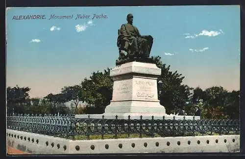 AK Alexandrie, Monument Nubar Pacha