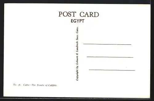 AK Cairo, The Tombs of Caliphs