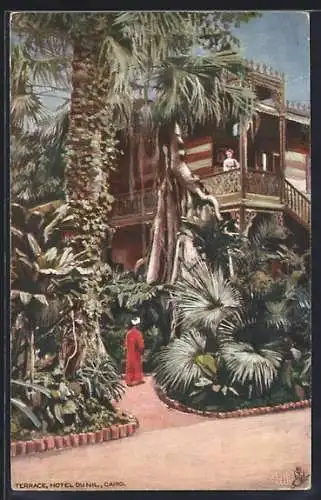 Künstler-AK Cairo, Hotel du Nil