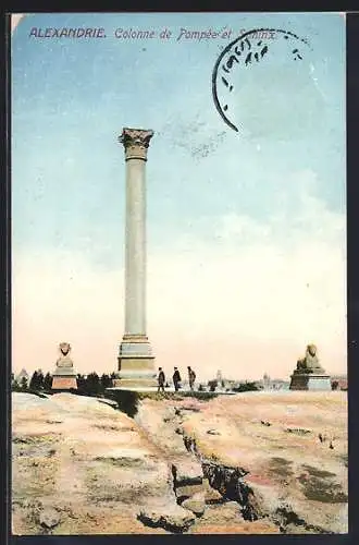 AK Alexandrie, Colonne de Pompée et Sphinx