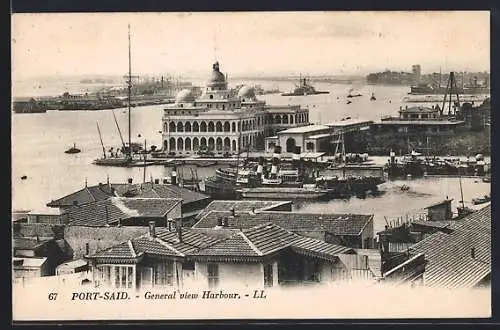 AK Port Said, vue générale sur le port, Hafen