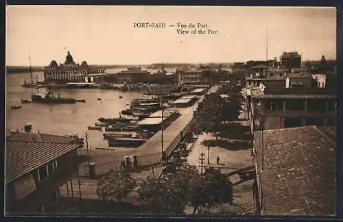 AK Port Said, Vue du Port, Hafen