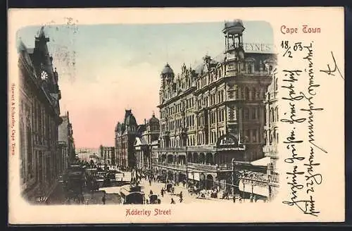 AK Cape Town, Adderley Street with Tram and Traffic