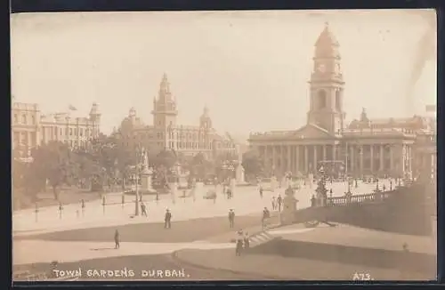 AK Durban, Town Gardens with Strolling Pedestrians