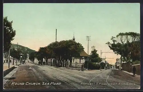 AK Cape Town, Round Church, Sea Point with Tram Tracks