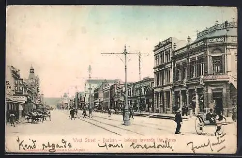 AK Durban, West Street, View towards the Berea, Ferguson and Company Jewellery Store