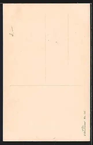 AK Junge hübsche Dame mit grossem Hut