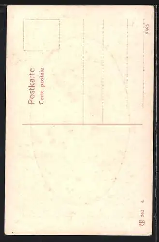 Präge-AK Junge elegante Frau mit Hut und Blumen