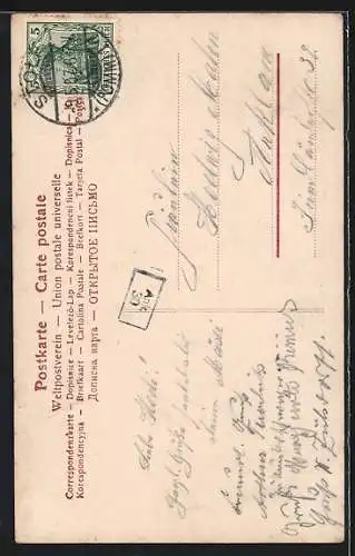 AK C. de Villers mit Hut, I. Prix de beauté